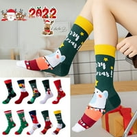 Lovskoo Žene Muške haljine SOCKS MID-Calf unise Božićni pokloni Ležerne prilike za zimu tople pamučne čarape pletene meke dugi čarape Slatke novitetne čarape za čarape H