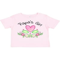 Inktastic Papa's Girl - Cvijeće srca Poklon majica Toddler Toddler Girl Majica
