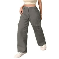 Ženske vrećaste teretne hlače ravno noga visoki struk višestruki džepovi FIT STRETSS STREETSE