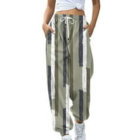 Joggers znoj hlače za ženske vrećice labavo vježbanje trčanje duksevi sa džepovima elastični salon visokog