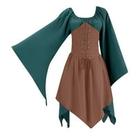 Mrat ženski srednjovjekovni gotički stil retro gotičkog punk puffre set haljina dukserica haljina haljina