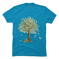 Novac raste na drveću? Muški tirkizni plavi grafički tee - Dizajn od strane ljudi l
