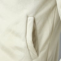 Bacoc zimski jakne za muškarce, muški casual kardigan čvrste boje patentne patentne boje vune dugih
