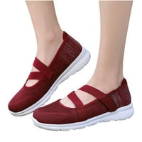 Mesh tkani šuplji prozračni sportski loafer crvene cipele za žene tenisice Božićne veličine 39