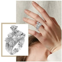 Nakit za ženske prstenove ruže dijamantni prsten, dijamantski prsten za valentinovo, ružičasti prsten,