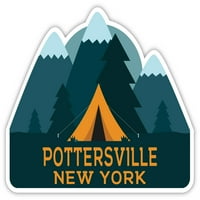 Poterville New York Suvenir Frižider Magnet Kamp TENT dizajn