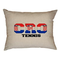 Hrvatska Tenis - Olimpijske igre - Rio - Dekorativni platna bacač jastuk jastuk sa umetanjem