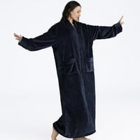 Plus veličine pidžama za žene zimske tople spavaćice Par, kupatilo jesen noćna mornarica XL XL