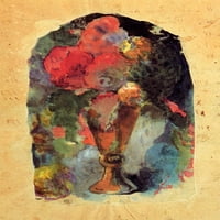 Vaza cvijeća nakon Delacroi plakata Print Paul Gauguin