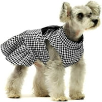 FITWARM kućna odjeća za pseće haljine štenete turtleneck plaid haljina doggie outfit rođendanske partijske