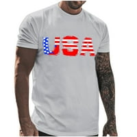 Kpoplk Muškarci Američka zastava Patriotske kratke rukave Thirts majice za muškarce