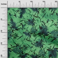 Onuone svilena tabby zelena tkanina apstraktna cvjetna šivaća tkanina od dvorišta otisnuta diy odjeća šiva se