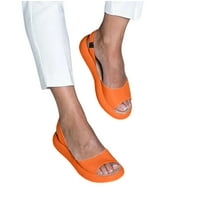 Leesechin Wedge sandale za žene čišćenje ljetnih dama sandale casual obuća od pune boje ženske ležerne riblje usta debele dnak