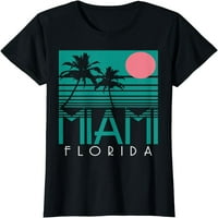 Miami Florida Vintage Retro Palm Trees Plaža Ljetna surf majica