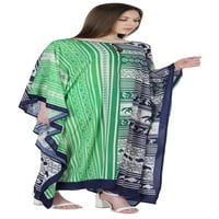 Moomaya pamuk kaftan prikriva se štampano kimono rukav dugi maxi caftan loungewear