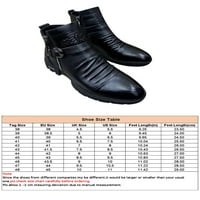Gomelly muški čizme patentnih patentnih patentnih patentnih patentnih patentnih patentnih kožstava Dress Dress Boot Udobne kožne cipele Rad Formalno Crno 11