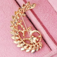 Kreirani kristalni broš Kristal Rhinestone Rose Flower modni pin Poklon Žene Djevojke Rose Gold