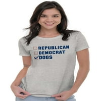 Republikanski demokratski psi Ljubitelj ljubimca Ženska majica Dame Tee Brisco Brends L l