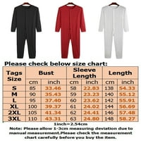 Capreze Muška pidžama BodySuit Jumpsit Solid Gumb Up Noćna odjeća Početna odjeća s dugim rukavima odijela