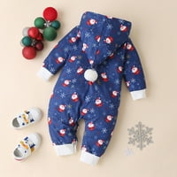Mikilon novorođenčad dječji dječji božićni crtani crtani santa sa hodu sa dukselom za mlak komad za bebe djevojčice 6-mjeseci plava na popustu