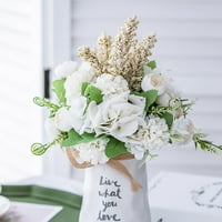 Sanwood Bouquet Nordic Artificial ruža svilena krpa cvijeće držeći vjenčani kućni dekor
