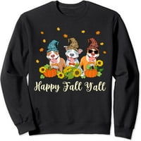Happy Fall Yalll majica Pitbull Leopard bundeve Halloween ženska dukserica