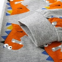 Hait Boy Dinosaur tiskani životinjski otisak pidžama setovi labavi ravni nalje i hlače Početna Crew