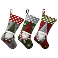 Flocked Božićni ukrasi FT Božićni ukrasi šumske božićne čarape lutke Božićne čarape Poklon kese Dječji