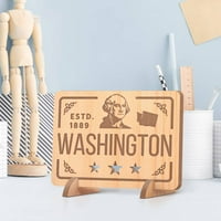 Personalizirani Washington sa Estd Drvena poklon kartica