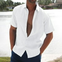 Muška majica Ljetni grafički muški čvrsti kratki rukav isključuju svečana košulja na ovratniku