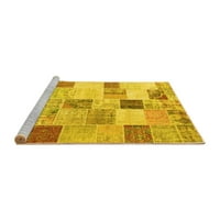 Ahgly Company Machine Persible Endoor Rectangle Patchwork Yellow Transicijske prostirke, 7 '10'