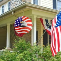 Vrtlarstvo Dobavljači Novi klirens nehrđajući čelik vjetar 3D metalna umjetnost Amerika zastava viseći