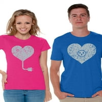 Awkward Styles Srce Uklapanje sa par košulje Love Majice za par slatki srčani čep za valentinovo godišnji