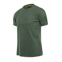 Muške vježbe za vježbanje Ljeto Slim Fit kratki rukav CrewNeck Osnovna majica Casual pamučni prozračni