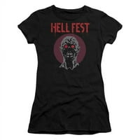 Trevco Hell Fest & logotip pamuk pamuk, crna majica, crna - ekstra velika