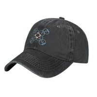 Sportski šešir na otvorenom, Ležerni za sportski bejzbol kapu Klasični zakrivljeni šešir oboda - podesivi kaubojski šešir, šareni geometrijski granični uzorak