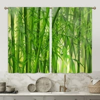 Goory 1-pair bambusovi polu-zamlaj za zavjese toplotni izolirani prozorski prozor džepna zavjesa Stil