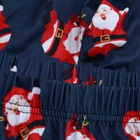 Puawkoer Božićni snjegović tiskani vrhovi i hlače Set odjeće Xmas Porodica Podudaranje pidžama Porodične