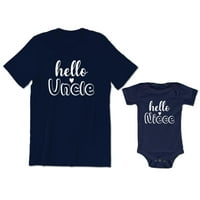 Pozdrav majica za nećakinje Muška majica koja odgovara TEE Hello ujaka košulja za djecu djece