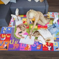 Noahas Kids Igrati prostirku ABC Obrazovni režim, abeceda brojevi životinjskih sezona i oblika učenja Reprodukcija tepiha za igraonicu Dječje djece Dječje spavaće sobe Ft