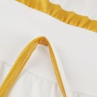Ležerne haljine za žene tiskane okrugle dekolte za sunčanje mini labavo haljina bez rukava žuta m
