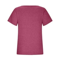 TKLPEHG Ženske košulje Kratki rukav za košulje Cleance Cvjetni ispis Grafički lagani mekani slobodno