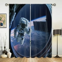 Leuncero astronaut drapes Topper Prozor Džep za zavjese Džep Luksuzni kratki panel Dekor ploče Valance