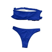 Ženski bikini set bandeau ruffle kupaćim kupaćim kupaćim kupaćim kupaćim kostima za kupanje