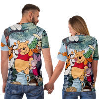 Crtana majica za muškarce i žene Winnie The Pooh Print casual kratkih rukava Crt Crt Street T majica
