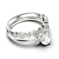 Zasljepljujući minimalistički 2. karat ovalni rez dijamantski prsten za angažman, vjenčani prsten, jedan