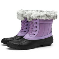 Welliumy dame zimske cipele okrugli nožni snijeg čipke Up patke čizme na otvorenom hladno vrijeme protiv