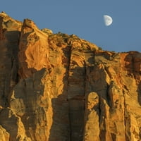 Utah, nacionalni park Zion, Mjesec nad stražarskim posterom Print Jamie & Judy Wild