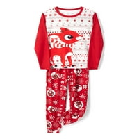 Božićne pidžame za porodicu, slatka jelena snježna pahuljica tiska i pantalone Početna Set odjeće