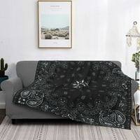 Bandana crno bacanje pokrivače za kućna 3D slova kabrioletni kauč za bebe Komformer pokrivač kauč ukrasni kralj veličina